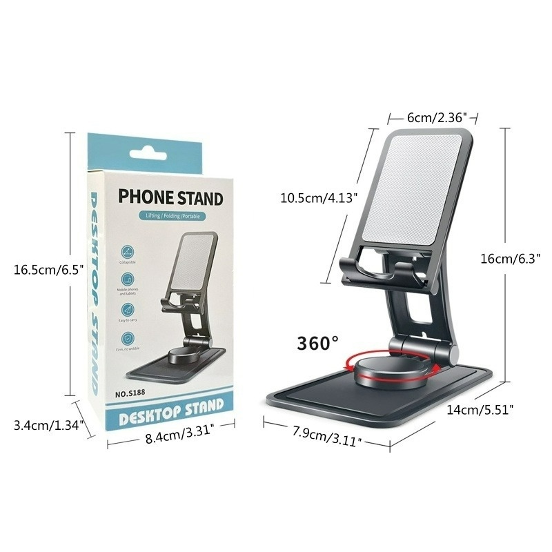 Giá Đỡ Điện Thoại / Máy Tính Bảng Để Bàn Xoay 360 Độ Tiện Dụng