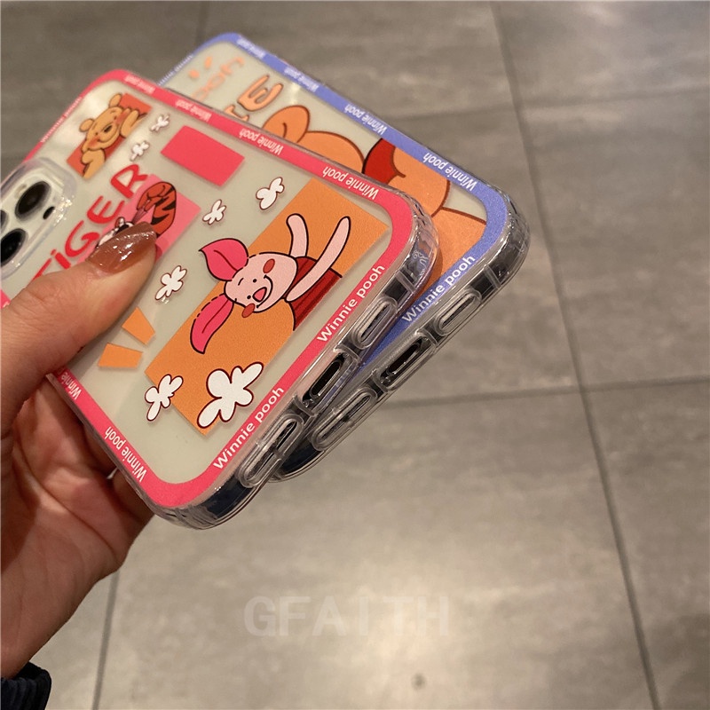 Ốp điện thoại trong suốt hình gấu cho OPPO A16K A95 A74 A93 A52 A92 A53 Reno6 Z 6 5 Pro 5F OPPO A95 4G