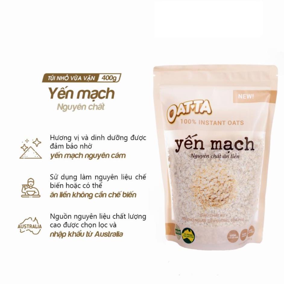 Yến mạch nguyên chất - Túi 400g/ Hộp 800g