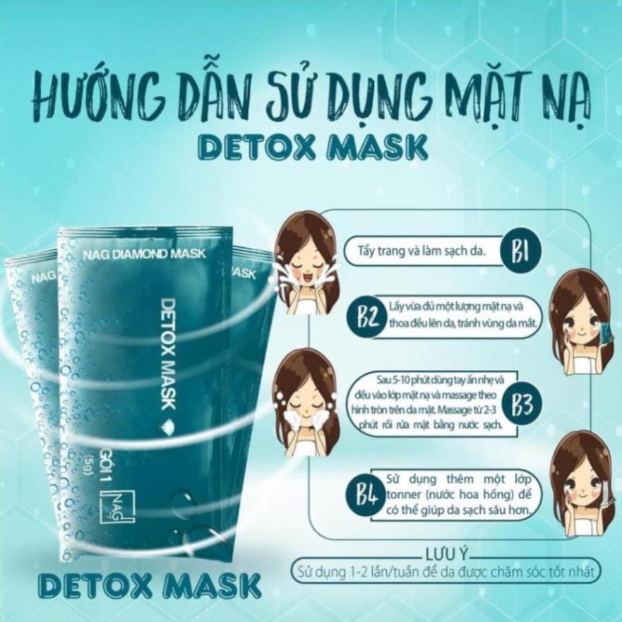 [CHÍNH HÃNG] BỘ ĐÔI MẶT NẠ N.A.G DIAMOND MASK-Thải độc, dưỡng trắng da mặt toàn diện/DETOX MASK-WHITENING MASK | Thế Giới Skin Care