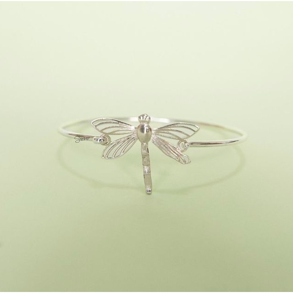 Vòng Tay Nữ Bạc 925 Cao Cấp SHIMMER SILVER DRAGONFLY Thiết Kế Họa Tiết Con Chuồn Chuồn