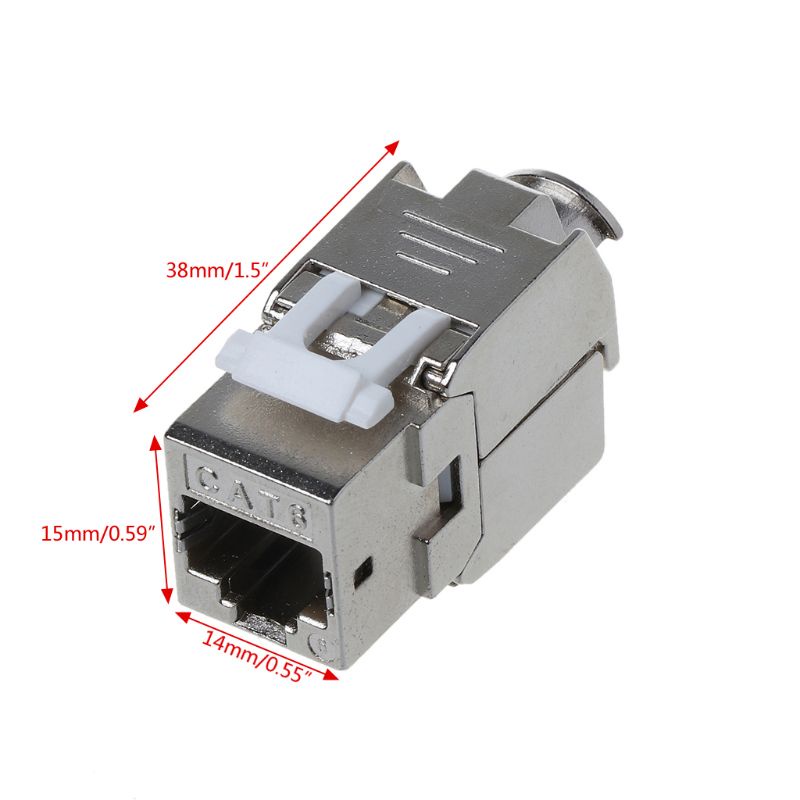 Đầu Nối Chuyển Đổi IOR RJ45 Keystone Cat6 6A FTP Chất Liệu Hợp Kim Kẽm