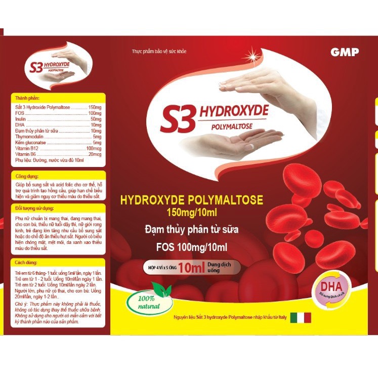Hộp 20 ống Sắt 3 hydroxyde polymaltose nhập khẩu Ý