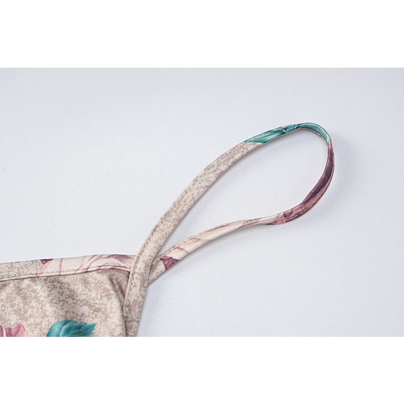 Đầm Hai Dây Hở Lưng Họa Tiết Hoa Thời Trang Cho Nữ