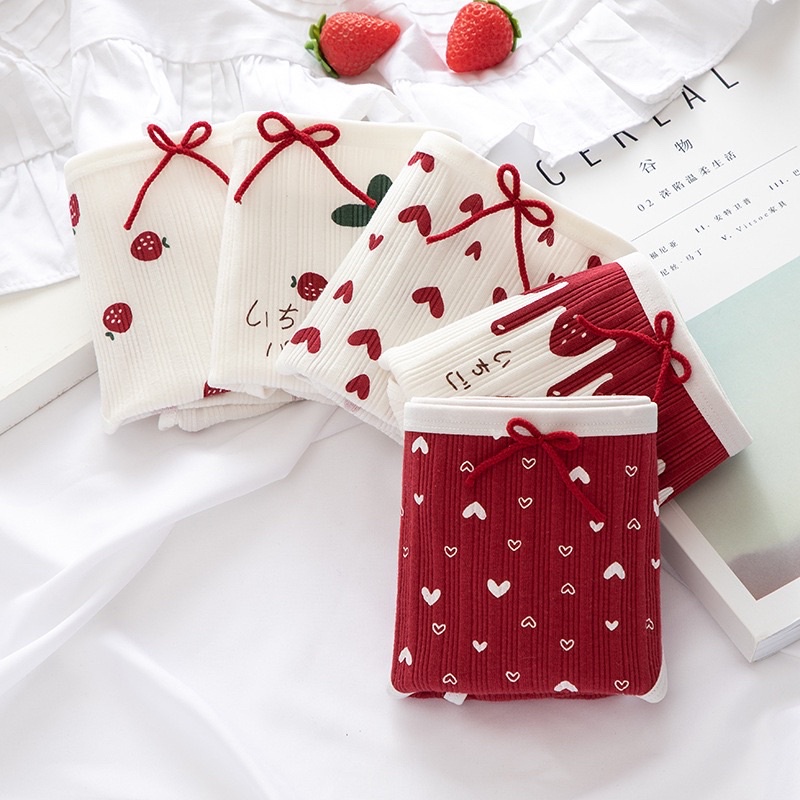 [Che Tên] Quần Lót Nữ Cotton Cao Cấp Nâng Mông Thông Hơi Hoạ Tiết Dễ Thương