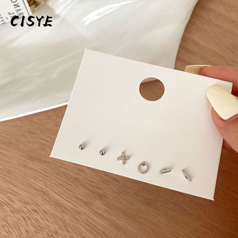 Set 6 khuyên tai nữ thời trang đơn giản