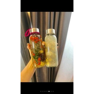 Bình nước thủy tinh có dây xách 500ml
