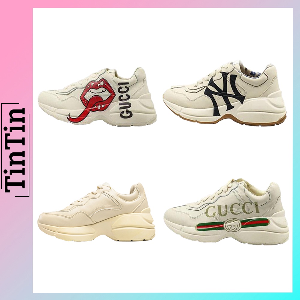 Giày G.u.c.c.i Rhyton In 3D Đế Cao 5cm,Giày Gu.cci Sneaker Thời Trang Phong Cách