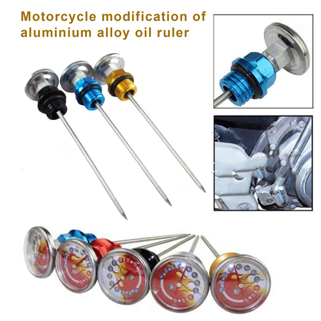 Que Đo Nhiệt Độ Bình Dầu Bằng Hợp Kim Nhôm CNC Chuyên Dụng Cho Xe Mô Tô