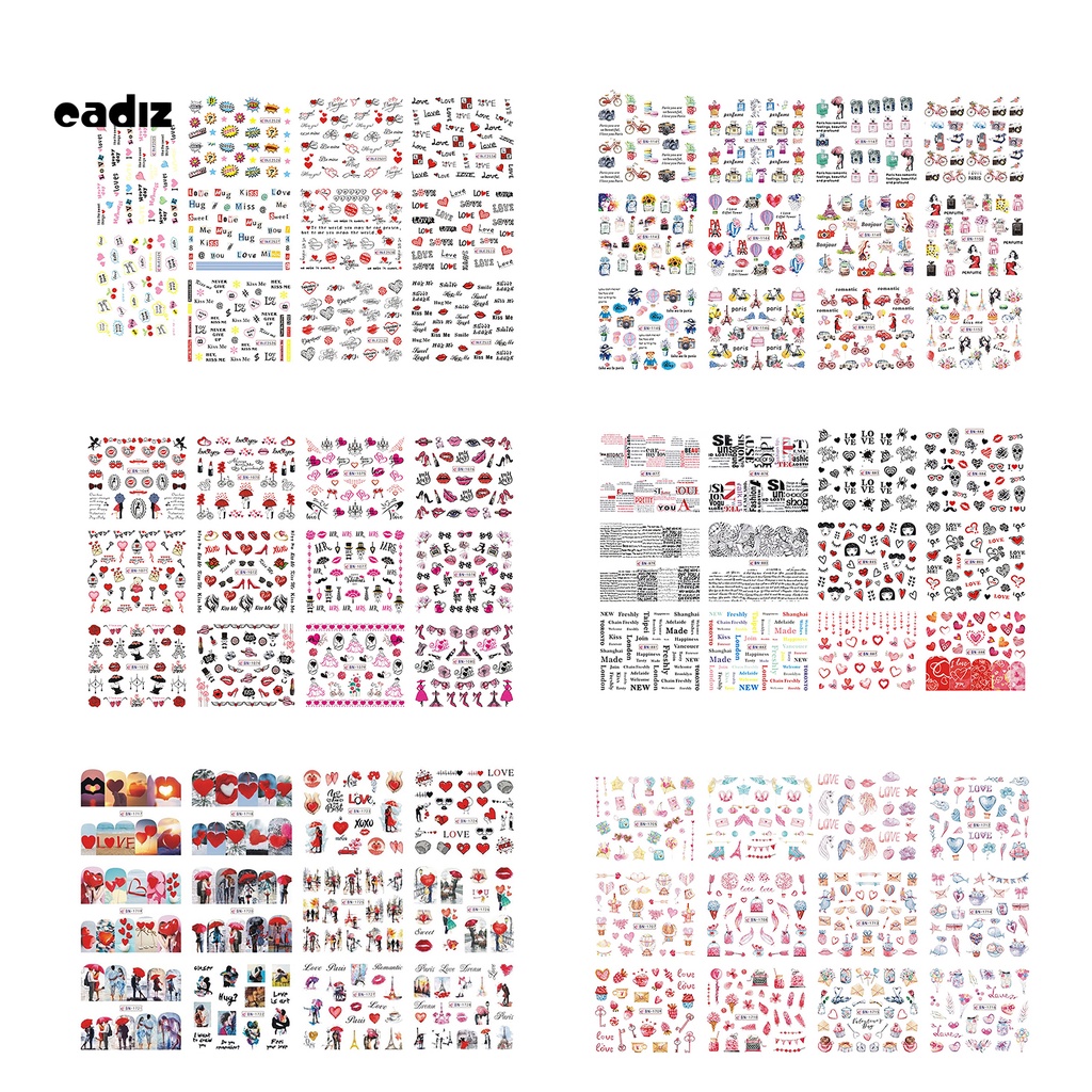 [Hàng mới về] Miếng dán trang trí móng tay siêu mỏng nhiều kiểu dáng độc đáo