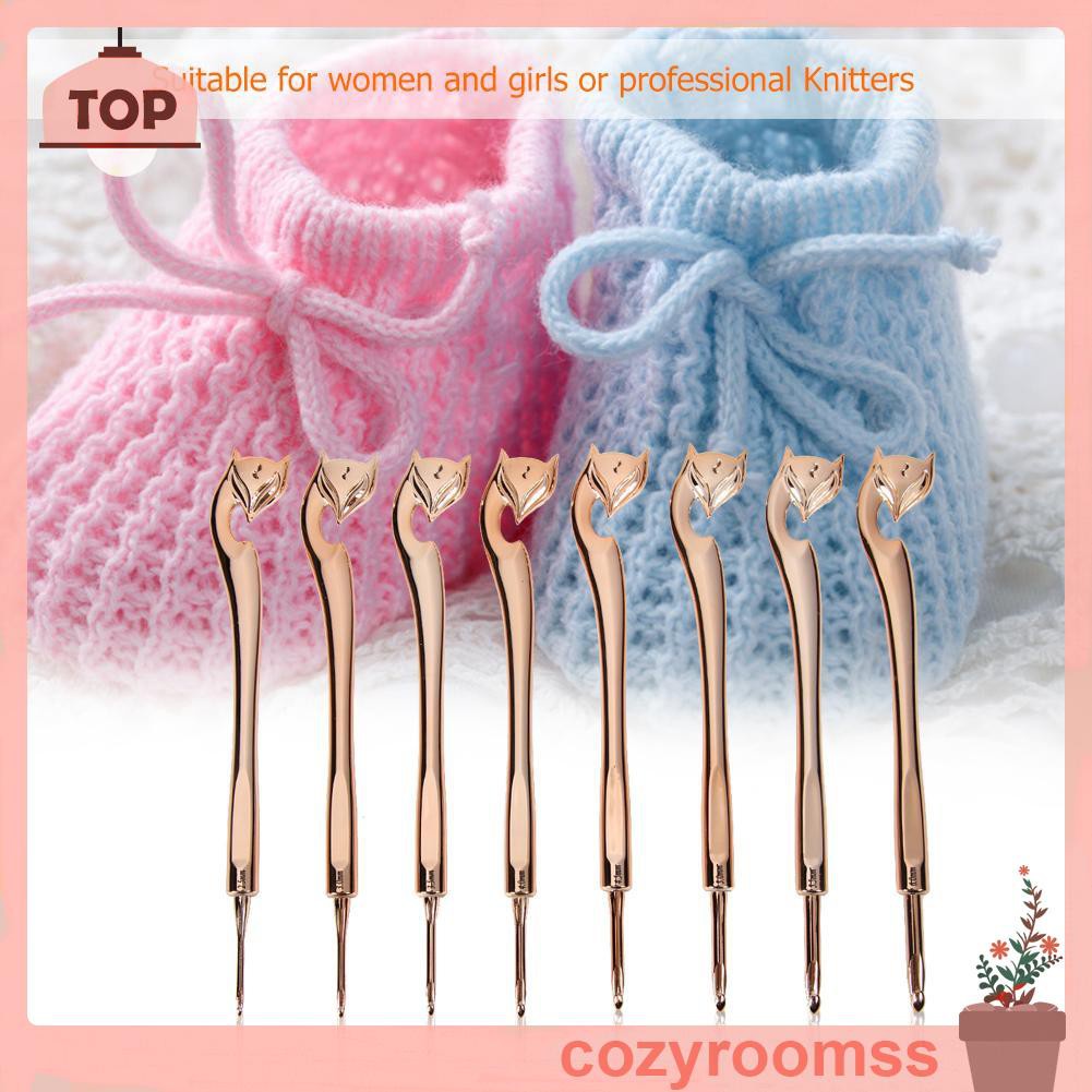 Set 8 Kim Móc Len Hình Cáo Màu Vàng Diy