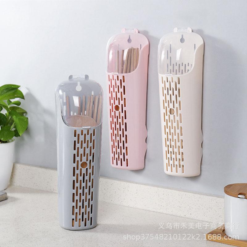 Hộp đựng đũa muỗng có nắp dán tường hợp vệ sinh cao cấp siêu chắc siêu bền