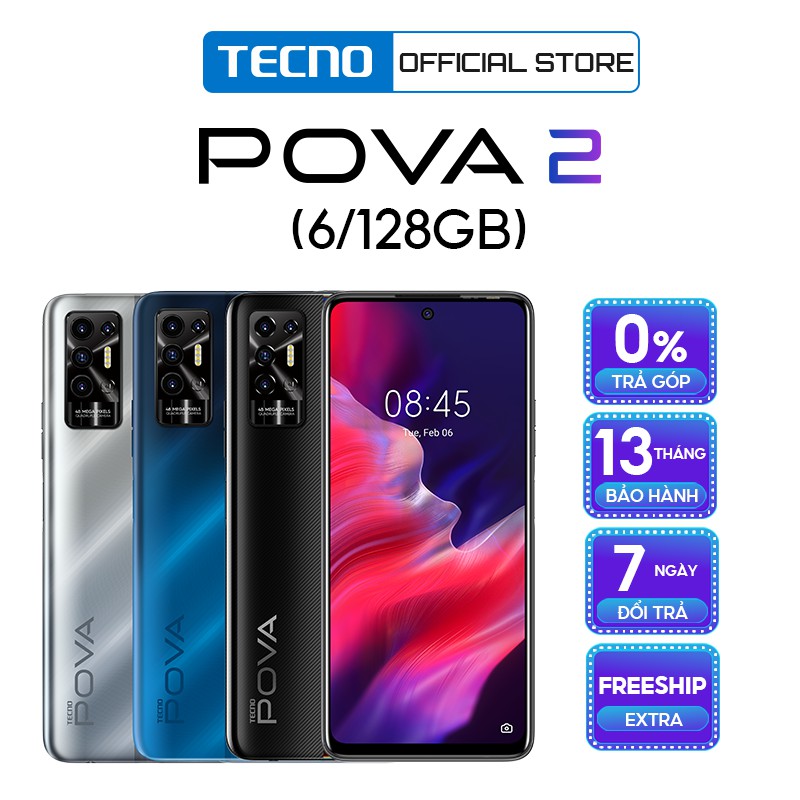 [Mã ELMALL1TR giảm 5% đơn 3TR] [ĐỘC QUYỀN SHOPEE] Điện thoại Tecno Gaming Pova 2 (6GB+128GB) | Chính Hãng