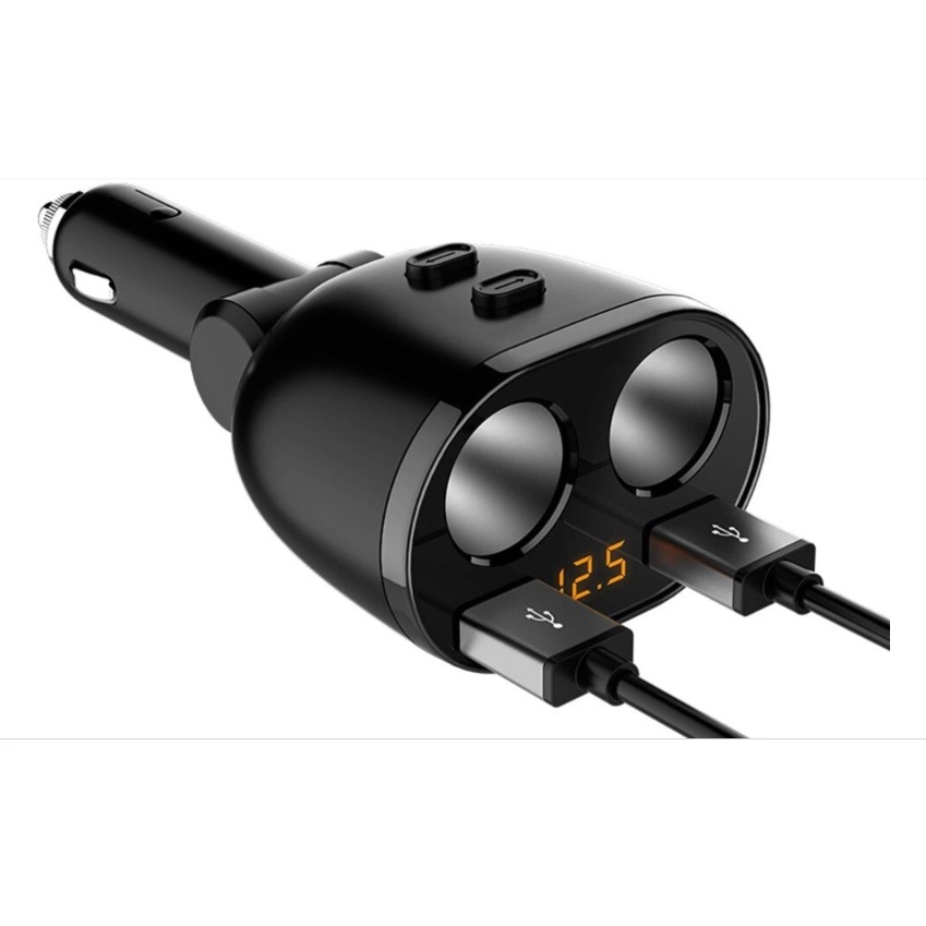 Bộ chia tẩu HYUNDAI chia 2 nguồn tẩu, 2 cổng sạc 3.1Amax - HY16