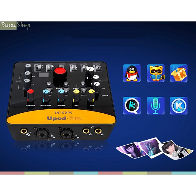 [Mã ELHACE giảm 4% đơn 300K] Sound card USB hát karaoke online ICON Upod Pro (Cam)