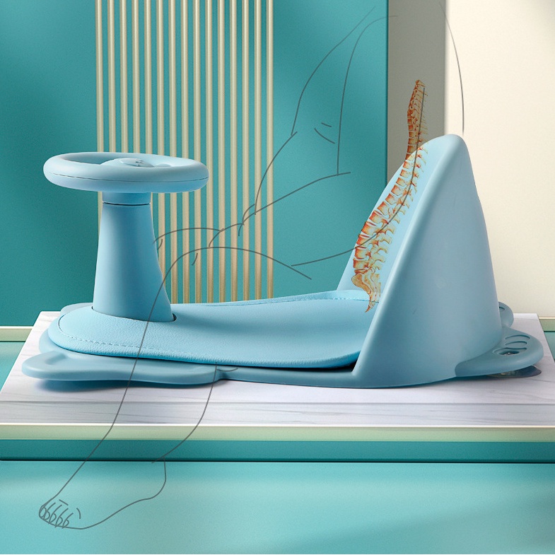 Đệm Ngồi Bồn Tắm Có Cốc Hút Chống Trượt Cho Bé Sơ Sinh 6-12 Tháng Tuổi