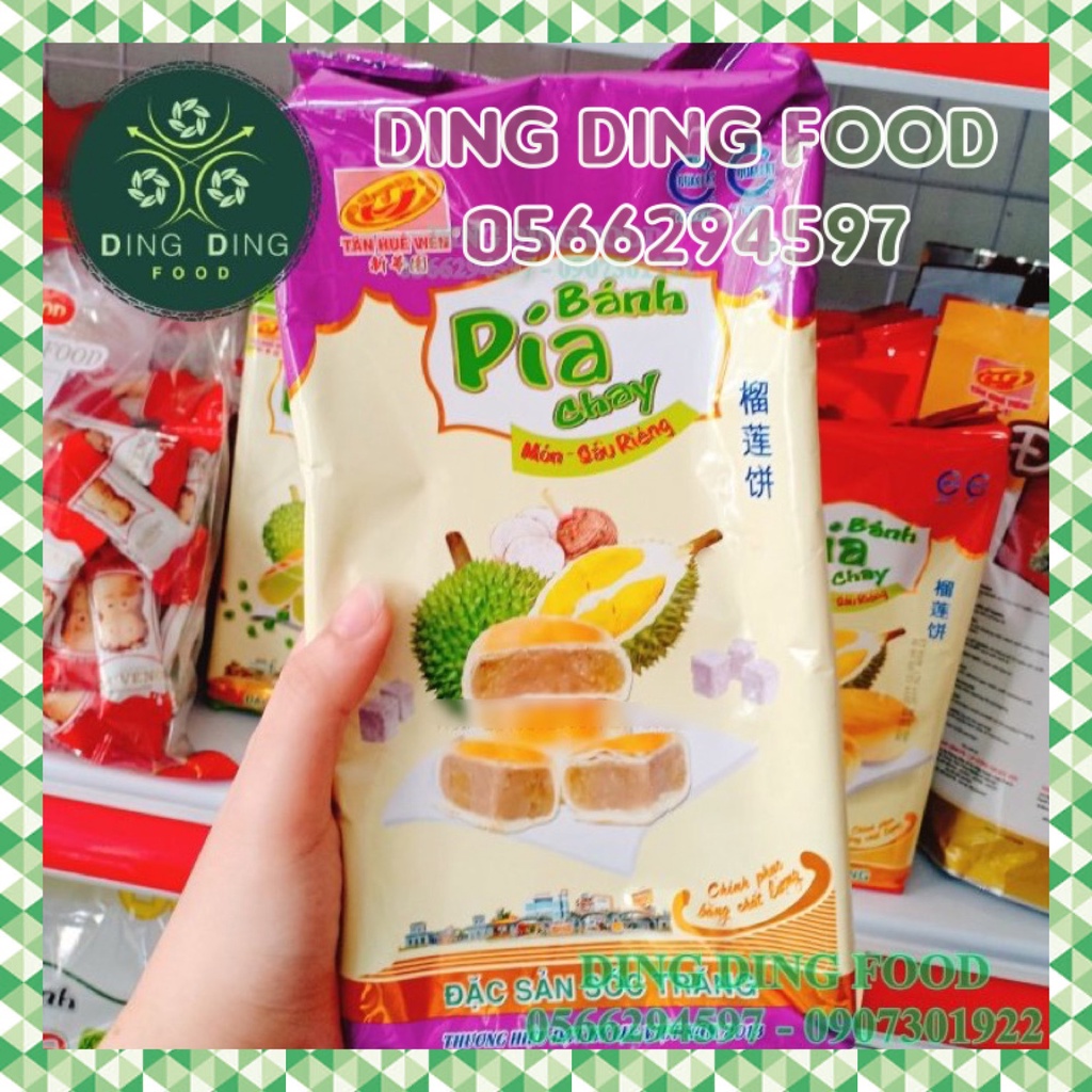 Bánh Pía Chay Khoai Môn Sầu Riêng 400g  Tân Huê Viên| Bánh Pía Khoai Môn Chay Sóc Trăng - DING DING FOOD