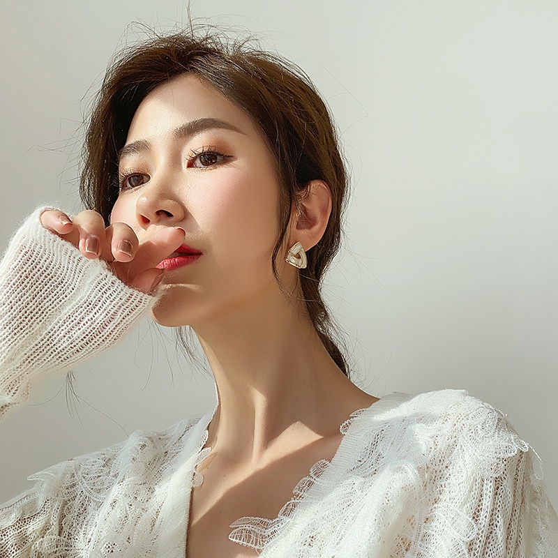 Bông Tai Hình Tam Giác Phong Cách retro Thời Trang Cho Nữ