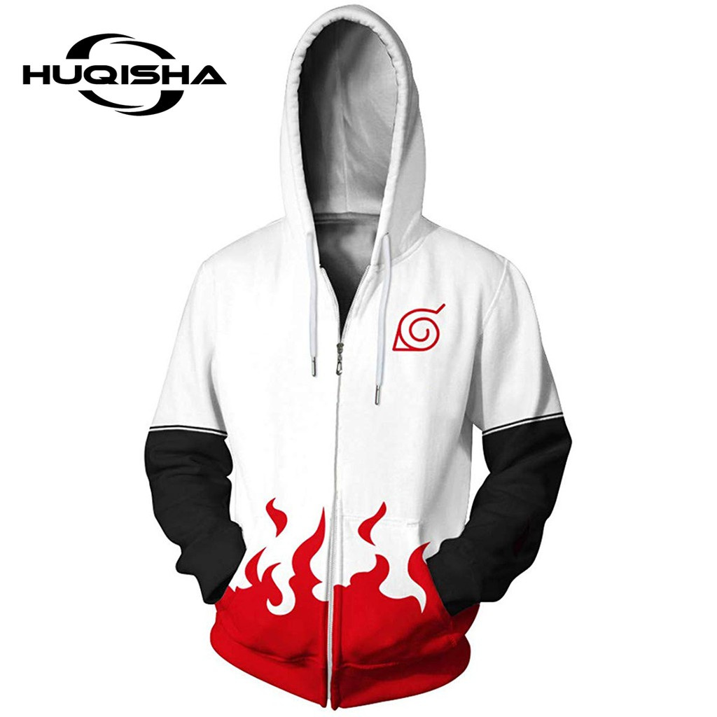 Mới 3D Anime Naruto Boruto Áo khoác nam Uzumaki Boruto Naruto Uchiha Sasuke Akatsuki Áo khoác Hoodies Áo sơ mi giản dị