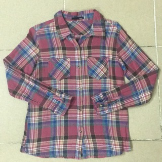 Chuẩn Áo sơ mi kẻ flannel nữ màu cực xinh size m l chuẩn