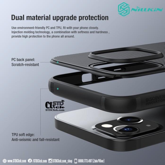 ỐP LƯNG IPHONE 13 NILLKIN NHỰA CỨNG VIỀN DẺO CHÍNH HÃNG - HÀNG CHUẨN