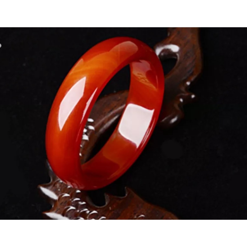 Vòng tay mã não đá đỏ tự nhiên liền khối nhiều size dễ chọn có bản lớn 15mm và bản nhỏ 10mm tặng hộp đựng xinh xắn