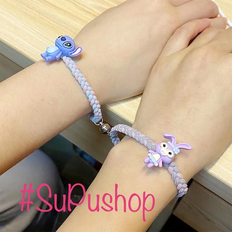 🪢🙌🏻CẶP VÒNG TAY NAM CHÂM KHẮNG KHÍT  CHẤT LIỆU THUN  CÓ CHARM NHỰA HOẠT HÌNH DỄ THƯƠNG🙌🏻🪢