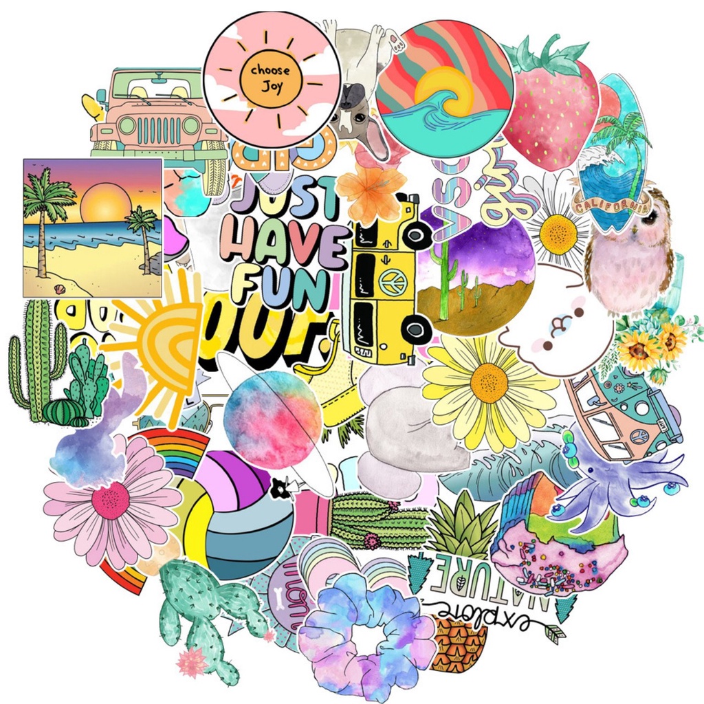 Bộ 10 Sticker Siêu Đẹp, Cute - Giao mẫu ngẫu nhiên