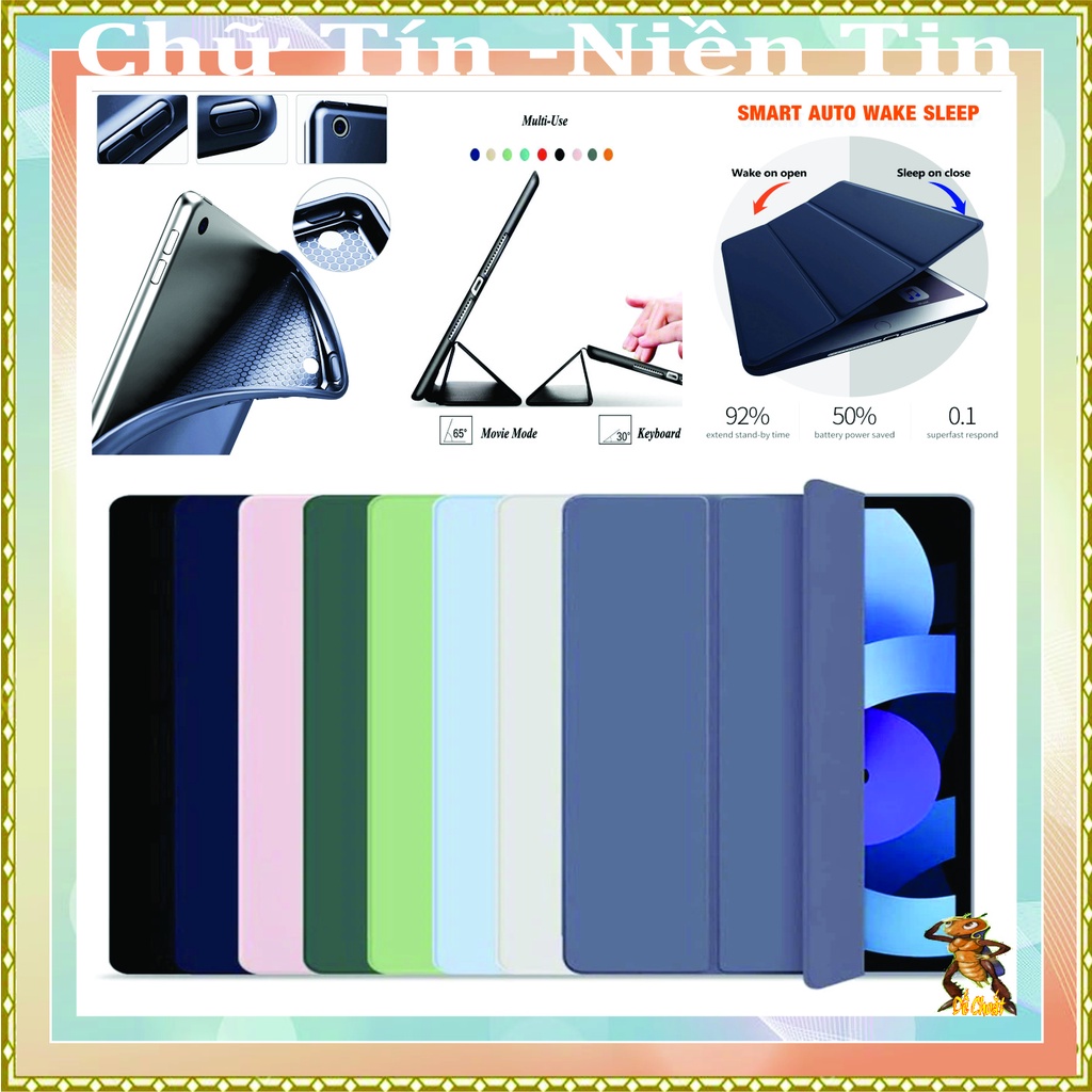 Bao da tpu smart cover khay dẻo, máy tính bảng ipad 5 6 9.7 inch- ipad 7 8 9 10.2 inch