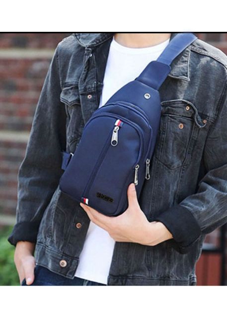 Túi chéo nam nữ năng động vasca dây kéo giữa sọc 3 màu nam nữ vải dù  - chéo TCTL088