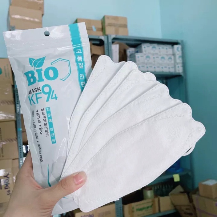 KHẨU TRANG CÁ KHÁNG KHUẨN 4D KF94 ÔM SÁT MẶT LỌC BỤI BẨN SIGO