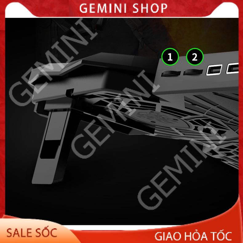 Đế tản nhiệt laptop 5 quạt quạt tản nhiệt gaming 1400RPM chống trượt làm mát nhanh COOL 2S GEMINI SHOP