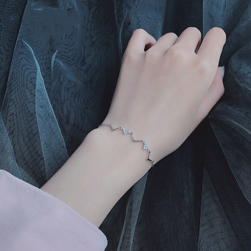 Vòng Tay Mạ Bạc 925 Thiết Kế Đơn Giản Cho Nữ