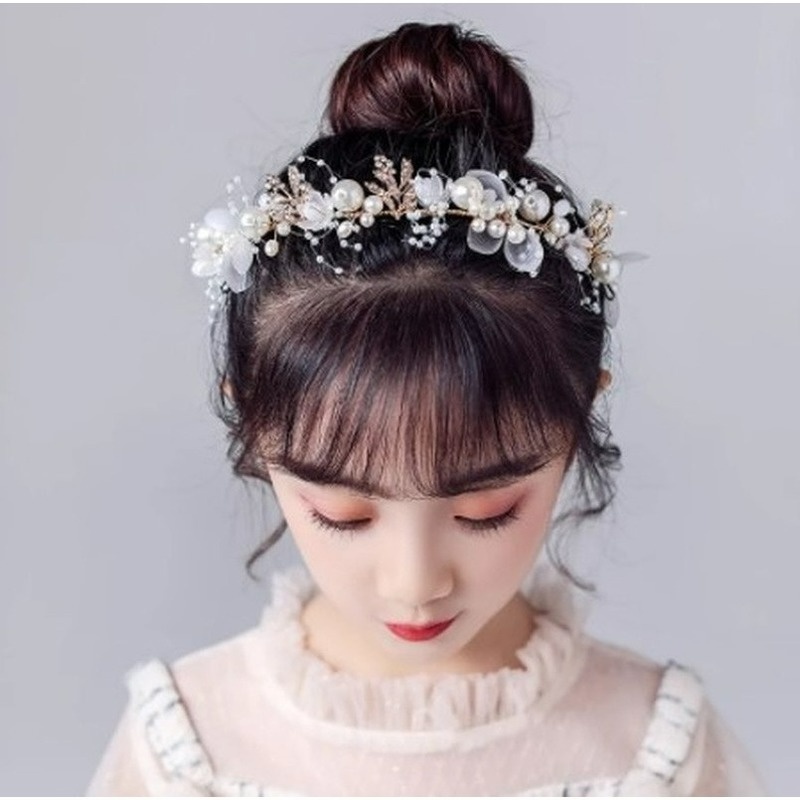 Vòng Hoa Cài Tóc Đính Đá Và Ngọc Trai Nhân Tạo Thời Trang Cho Cô Dâu