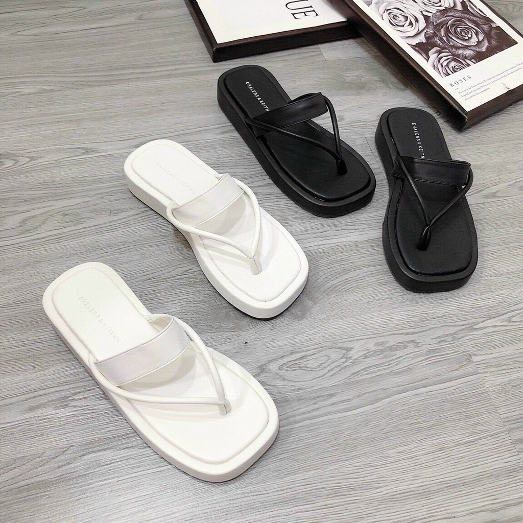 Dép Kẹp Đế Bánh Mì Cao 2p Dáng Thời Trang Phối Quai Ngang Mềm Cực Xinh - Chị Chảnh Store