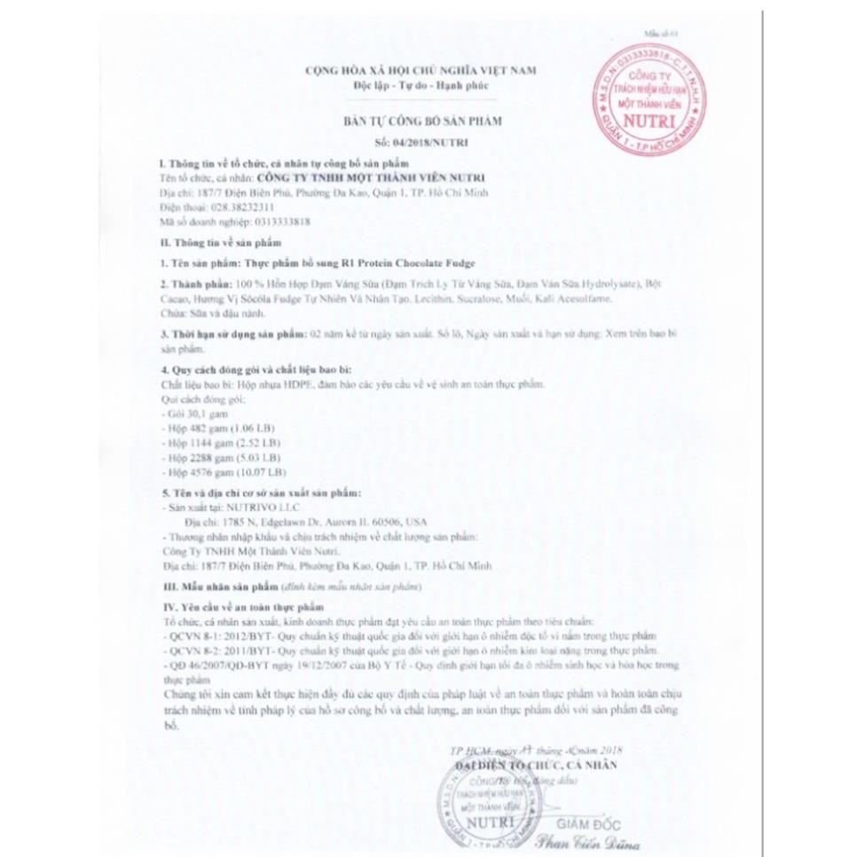 RULE1 PROTEIN ISOLATE - SỮA TĂNG CƠ