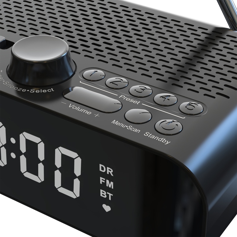 Radio FM Âm Thanh Siêu Trầm Màu Đen Sử Dụng Lâu Dài Cho Đầu Giường