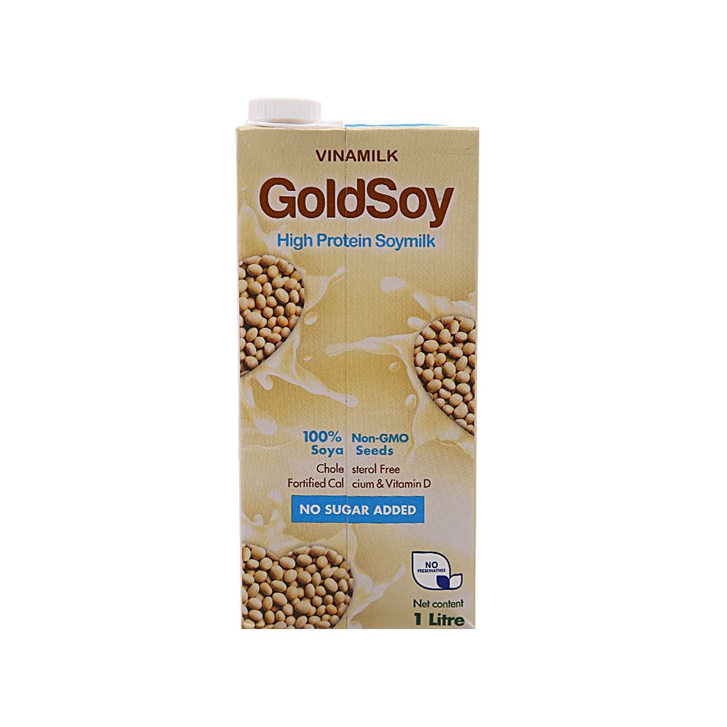 Hộp 1 lít Sữa đậu nành Vinamilk Goldsoy có đường / không đường