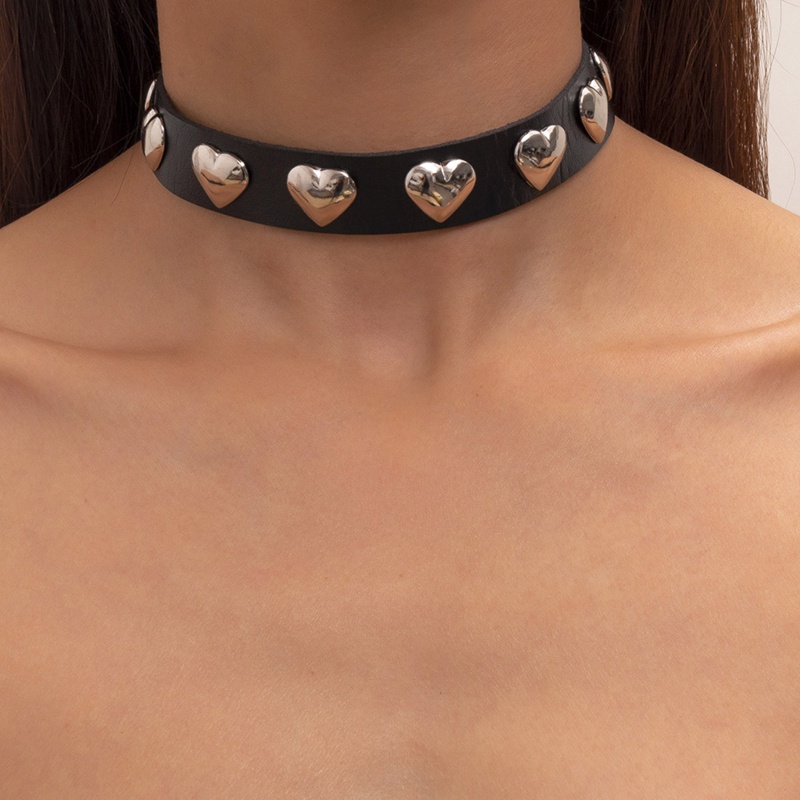 Vòng Cổ Choker Đính Gai Kim Loại Phong Cách Gothic Punk