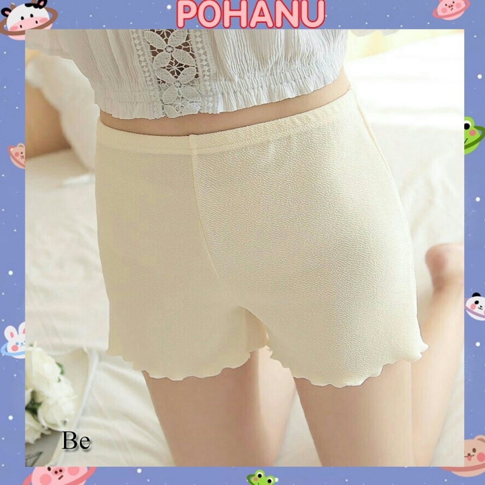 Short bông xù nữ Pohanu quần mặc trong váy mềm mịn thoải mái tiện lợi BX