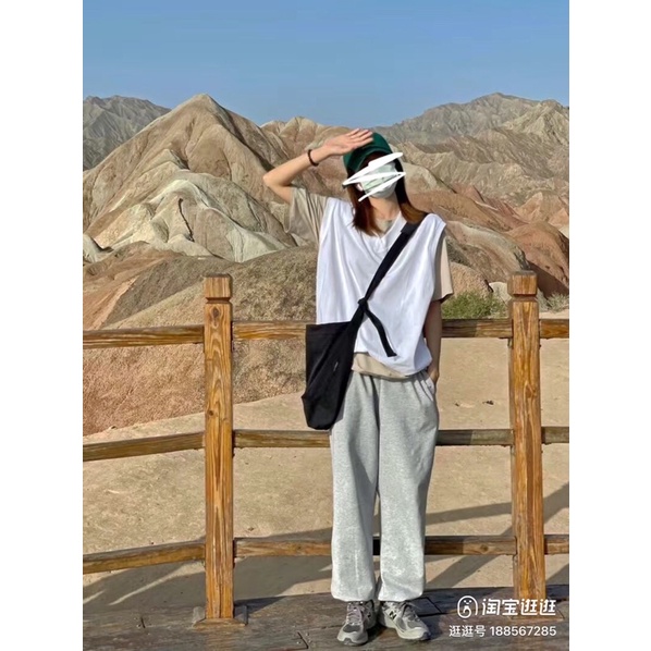 Túi Đeo Chéo Canvas Buộc Dây Knot Messenger Bag đeo chéo Unisex nam nữ size to (có sẵn, hình thật)