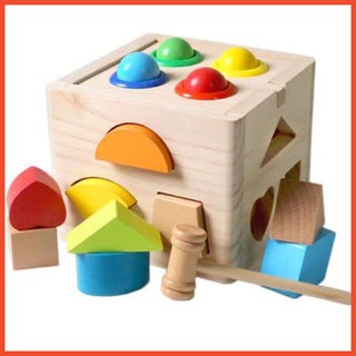 Hộp  đồ chơi 2 in 1 ĐẬP BÓNG THẢ HÌNH món quà ý nghĩa cho bé