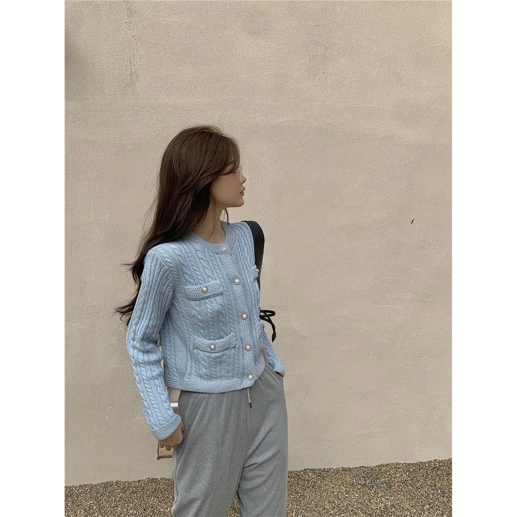 Áo len vặn thừng dáng ôm cổ trong sang chảnh nữ tính ulzzang A011 - Có ảnh thật