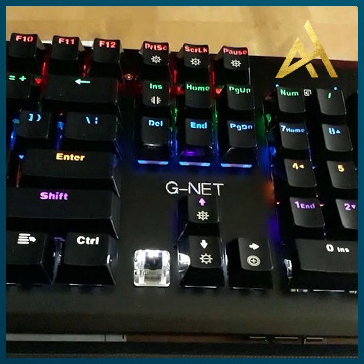 Bàn Phím Máy Vi Tính Laptop Chơi Game G-NET LK718 Đèn LED 7 Màu Có Kê Tay - Bàn phím Cơ Keyboard Gaming Có Dây