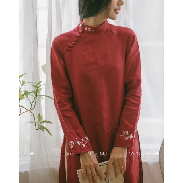 Áo dài cưới linen - Nắng Mai của Má - 0303 studio