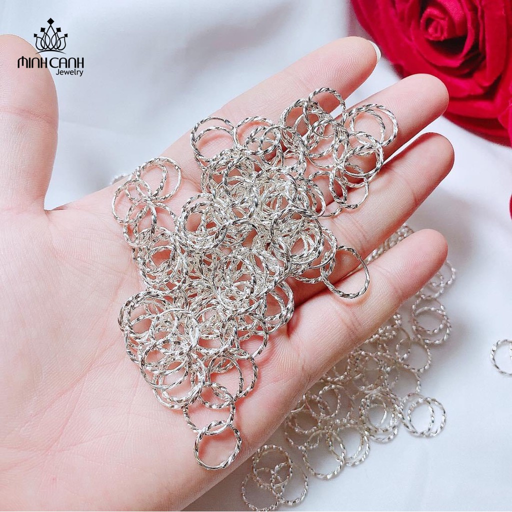 Khuyên Tai Bạc Tròn Xoắn Chốt Cài - Minh Canh Jewelry