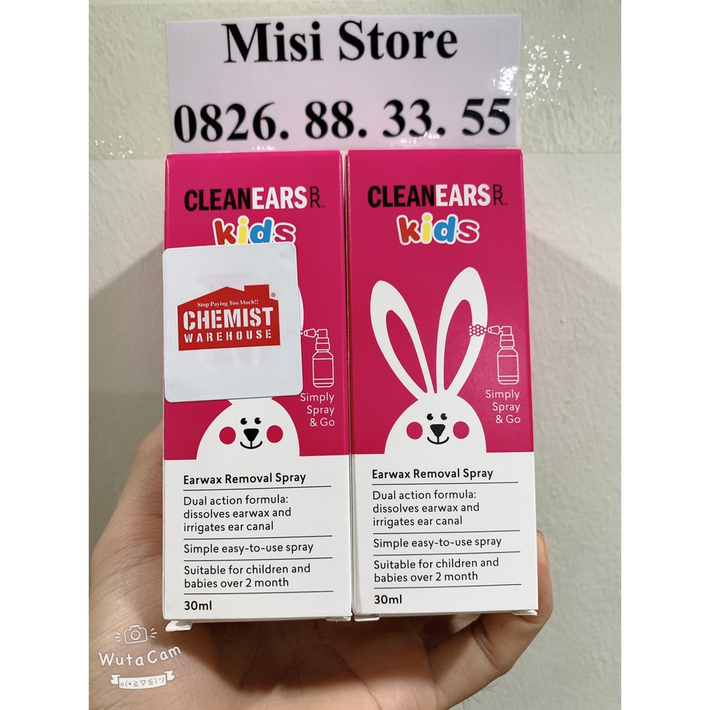 (Tem Chemist) Xịt Tan Ráy Tai Clean Ears Kids 30ml Của Úc