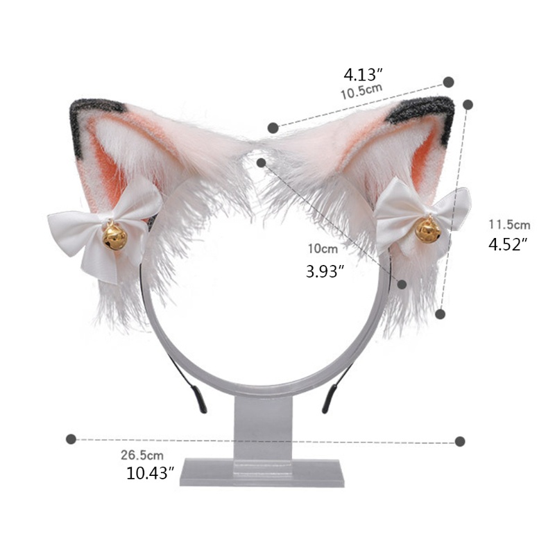 Băng Đô Tai Mèo Phối Lông Phong Cách Lolita Nhật Bản