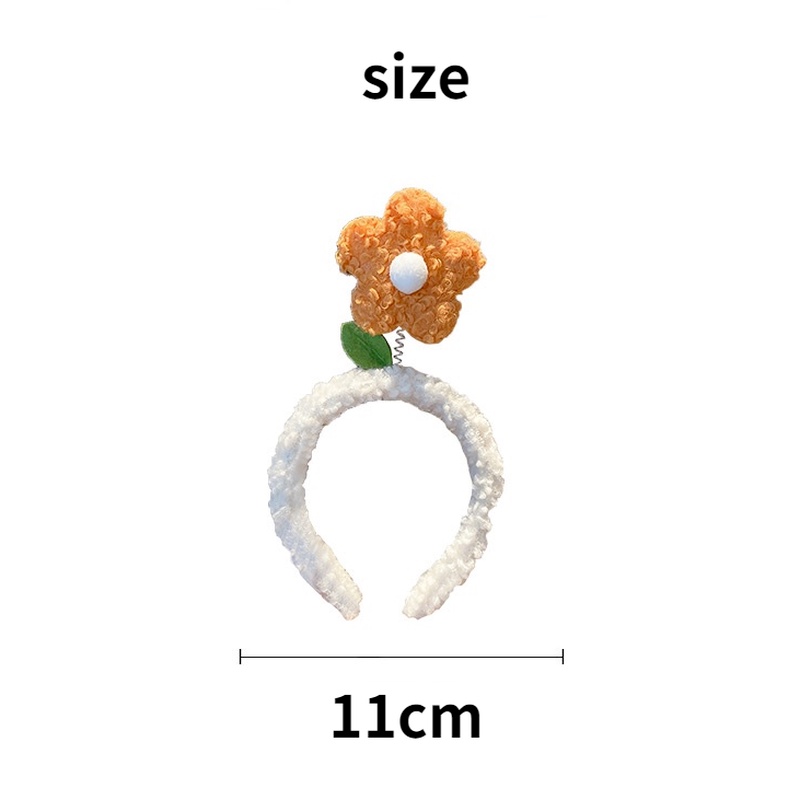 Cài tóc bằng vải lông chống trượt đính hoa đáng yêu phong cách thời trang mùa hè Hàn Quốc dành cho nữ
