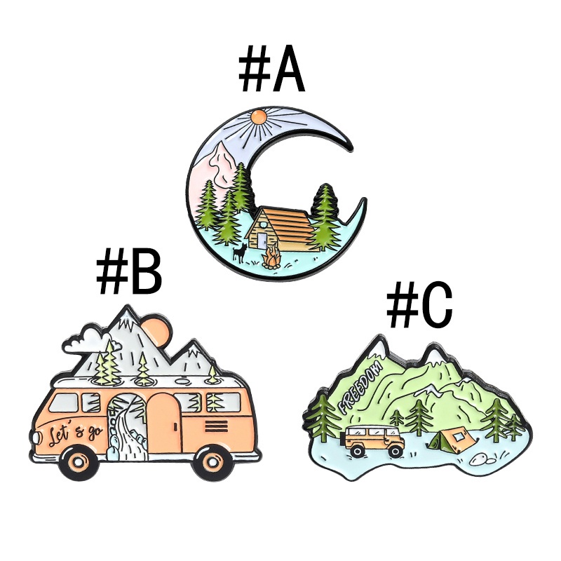 Ghim Cài Áo Hình Xe Buýt Du Lịch Go Tráng Men Đẹp Mắt Làm Quà Tặng Ngoài Trời